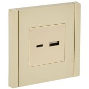 Розетка USB A+C 18Вт FORTE&PIANO FP451 ваниль IEK FP-U22-018-K10