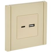 Розетка USB A+C 3.1А FORTE&PIANO FP450 ваниль IEK FP-U22-D31-K10