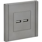 Розетка USB A+A 3.1А FORTE&PIANO FP549 сталь IEK FP-U21-D31-K46
