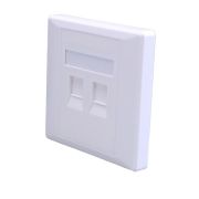 Панель лицевая 2 порта 80х80 Keystone шторка (DIY) SUPRLAN 10-0334-1