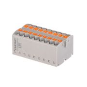 Блок распределительный зажим push-in 18 точек подключения 25кв.мм сер. DKC DTP1-018-04SPUG