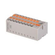 Блок распределительный зажим push-in 1 ввод 6кв.мм 18 точек подключения 25кв.мм сер. DKC DTP1-118-104SPUG