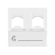 Вставка 45х45 на 2 мод. Mosaic с прозр. шторкой и увеличенным окном маркировки бел. Rexant 03-0162