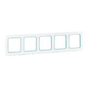 Рамка 5-м Стокгольм бел. с линией цвета син. EKF EXM-G-306-30