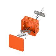 Коробка огнестойкая E45 100х100х50мм IP55 с клеммниками 7 полюсов 0.5-6кв.мм HF EKF plc-kmfr-100-706