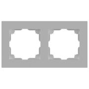 Рамка 2-м СП Accent 6-502-03 алюм. Intro Б0063755