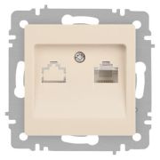 Розетка компьютерная 1-м СП Accent 6-303-02 RJ45 IP20 сл. кость Intro Б0063627