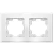 Рамка 2-м Афина стеклянная бел. UNIVersal 2243