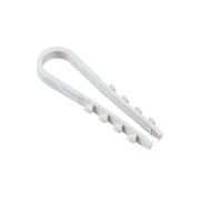 Дюбель-хомут PCD-R 11-18-55-100WH для круглого кабеля PA6.6 (уп.100шт) Jazzway 5054806