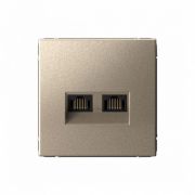 Розетка компьютерная 2-м ArtGallery RJ45 + RJ45 кат.5E механизм шампань SE GAL000585