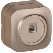 Розетка компьютерная ОП RJ45 кат.5E GLORY РК10-ХШм шампань матов. IEK EKH10-K37M