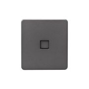 Розетка компьютерная СП ROUND MIELE RJ45 кат.6 титан Kranz KR-78-0724-2