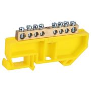 Шина PE земля на DIN-изоляторе ШНИ-6х9-8-Д NO-224-89 желт. Эра Б0062959