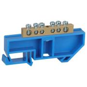 Шина N «ноль» на DIN-изоляторе ШНИ-6х9-6-Д NO-222-44 син. (уп.10шт) Эра Б0033425