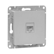 Розетка компьютерная 2-м СП Эпика RJ45 кат.5 механизм алюм. EKF UP1-SOA-2RJ45-5