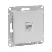 Розетка телефонная 1-м СП Эпика RJ11 механизм алюм. EKF UP1-SOA-RJ11