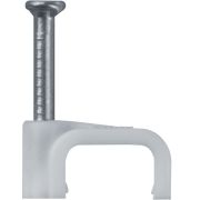 Скоба крепежная прямая с гвоздем d12мм OCS-12-50 пластик. (уп.50шт) ОНЛАЙТ 90706