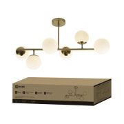 Светильник AURORA LUNA-6G9-LT 6xG9 потолочн. под лампу; плафоны матов./корпус латунный IN HOME 4690612062754
