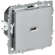 Розетка СП BRITE USB C 65Вт высокоскор. заряд. РЮ12-1-БрА алюм. IEK BR-U13-065-K47