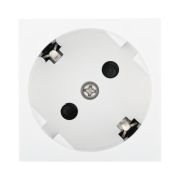 Розетка с заземляющими контактами, с защитными шторками, 16 А, 250 В, под углом 45 градусов (бел.) LK45 | 851204 | Ecoplast