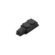 Колодка 2 гнезда 2К+З каучуковая 16А/250В IP44 Чёрная MultiSet | MST4102BK | SE