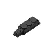 Колодка 3 гнезда 2К+З каучуковая 16А/250В IP44 Чёрная MultiSet | MST4103BK | SE