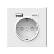 ArtGallery Белый Розетка 16А с 2 USB A+C, 5В/2,4А/3,0А, 2х5В/1,5А, механизм | GAL000132 | SE
