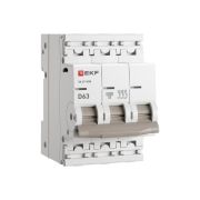 Выключатель автоматический ВА 47-63N 3P 63А (D) 4,5 кА PROXIMA |M634363D|EKF