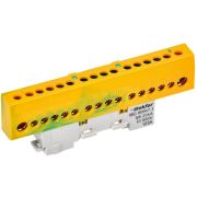 TEKFOR Шина PE земля изолированная на универсальном держателе 8х12-16-ЖЗ | TF-NN20-16-KL-K52 | IEK