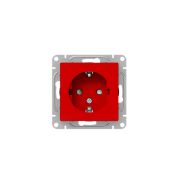 Механизм розетки, 16А, с заземлением, со шторками, красный Эпика EKF | UP1-SOR-111 | EKF