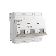 Выключатель автоматический 3P 20А (D) 10kA ВА 47-100M без теплового расцепителя PROxima|mcb47100m-3-20D-pro|EKF