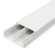 Кабель-канал белый 30х10 мм с перегородкой (64 м/уп) 2-й замок в п/э | PR03.0240 | Промрукав