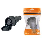 Разъем с заглушкой каучук 3Р+РЕ 32А 380В IP44 | SQ0612-0007 | TDM