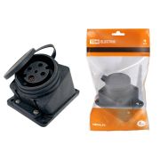 Розетка настенная с загл. наклон. каучук 3Р+РЕ 32А 380В IP44 | SQ0612-0009 | TDM