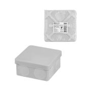 Распаячная коробка, двухкомпонентная, ОП 80х80х40 мм, IP66, 8 вх., серая, инд. штрихкод | SQ1401-2512 | TDM