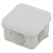 Коробка распаячная KORz-70-70-40-4gv открытой установки 70х70х40мм защелк. крышка 4 вставл. сальника IP55 Эра Б0055758