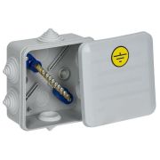 Коробка КУП КМ41361 100х100х50 IP44 6 вводов (7035) IEK UKO21-100-100-050-K41-55U