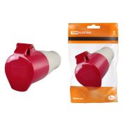 Розетка 224 переносная 3Р+РЕ 32А 380В IP44  | SQ0603-0013 | TDM