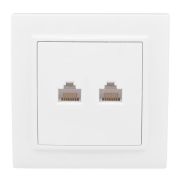 Розетка компьютерная 2-м СП Минск RJ45 бел. EKF ERK02-035-10