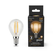 Лампа светодиодная LED 5Вт E14 220В 2700К шар | 105801105 | Gauss