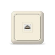 Розетка компьютерная 1-м Олимп сл. кость UNIVersal 1073