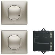 1502802/Legrand Умный комплект с микромодулем, Zigbee, серия Celiane, NETATMO, монтаж накладной, цвет титан, 300 Вт