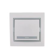 Выключатель 1-кл. СП Mira 10А IP20 с сер. вставкой бел. LEZARD 701-0215-100