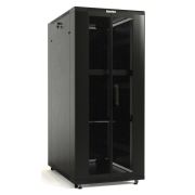 Шкаф напольный TTB-4261-DD-RAL9004 19дюйм 42U 2055х600х1000 передн. и задн. перфорир. двери 75% ручка с замком крыша нового типа разобран. RAL 9004 черн. Hyperline 392681