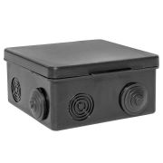 Коробка распаячная КМР-030-014 с крышкой 100х100х50 10 мембранных вводов IP55 черн. розн. стикер EKF plc-kmr2-030-014-b