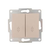 Механизм переключателя проходного 2-кл. 1п СП Karina 10А IP20 крем. LEZARD 707-0388-106