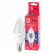 Лампа светодиодная RED LINE LED B35-8W-865-E14 R 8Вт B35 свеча 6500К нейтр. бел. E14 Эра Б0045341