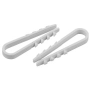 Дюбель-хомут для круглого кабеля 5-10мм бел. (уп.10шт) ЭРА Б0045087