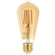 Лампа светодиодная филаментная F-LED ST64-7W-824-E27 7Вт ST64 золотая 2400К тепл. бел. E27 Эра Б0047664