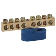 Шина N «ноль» на одном угловом изоляторе ШНИ-6х9-8-У1 син. NO-222-114-1 ЭРА Б0044146